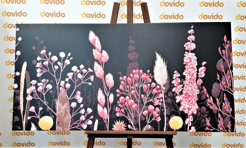 Quadro su tela – Variazione di erba in rosa