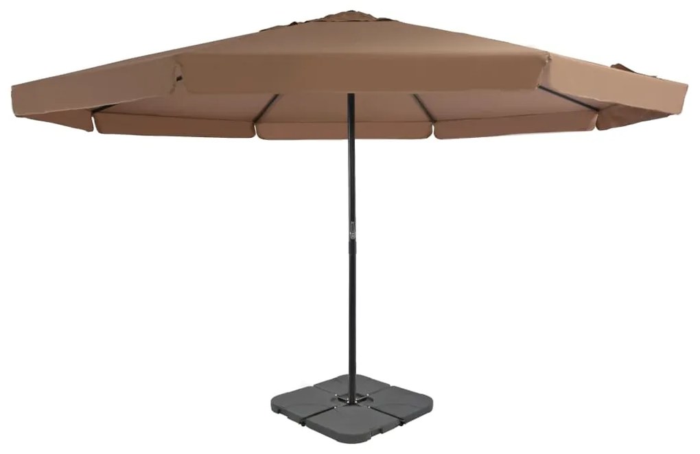 Ombrellone Da Giardino Con Base Portatile Tortora /