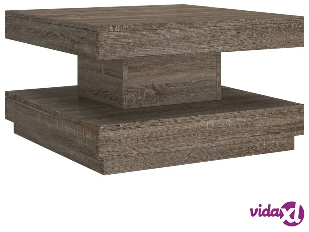 vidaXL Tavolino da Salotto Grigio 60x60x35 cm in MDF