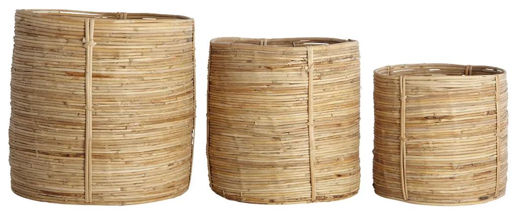 Tikamoon - set 3 cesti cesto cestini rattan bambù bambu Ana