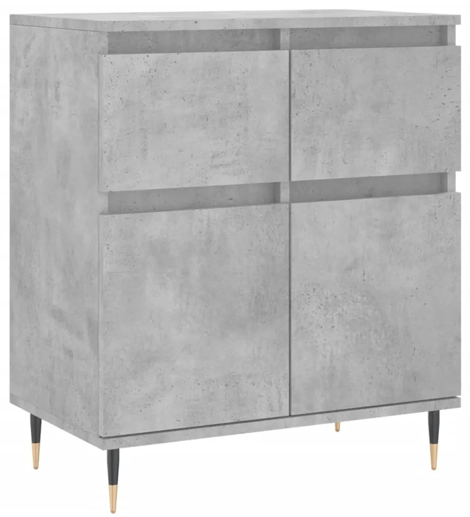 Credenza grigio cemento 60x35x70 cm in legno multistrato