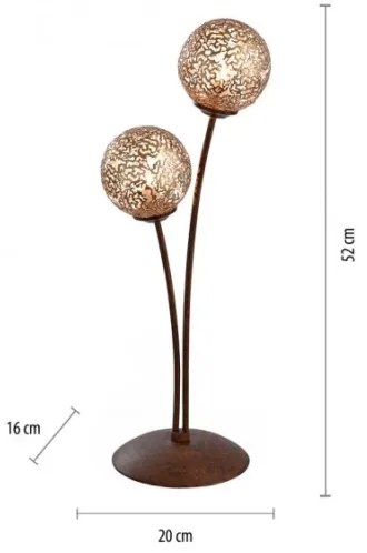 Paul Neuhaus 4032-48 - Lampada da tavolo GRETA 2xG9/40W/230V