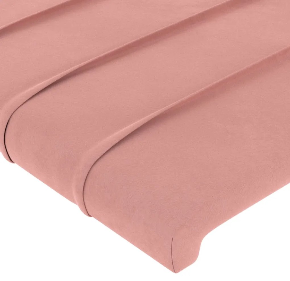 Testiere 2 pz rosa 72x5x78/88 cm in velluto