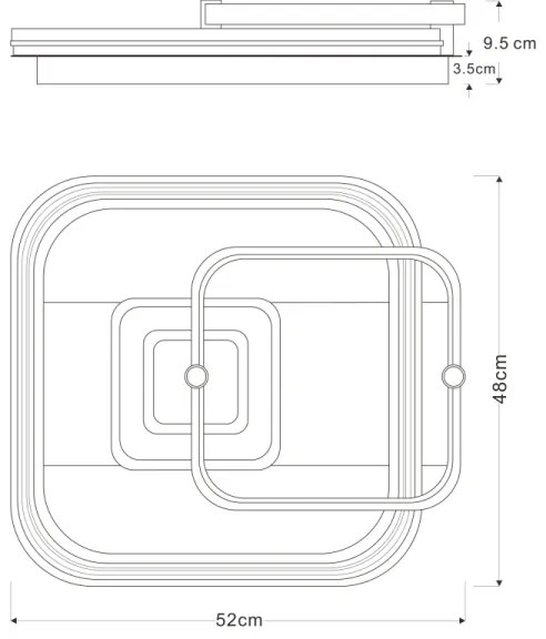 Globo 48459-48 - Plafoniera a LED dimmerabile ANI LED/48W/230V 2700-6000K + telecomando