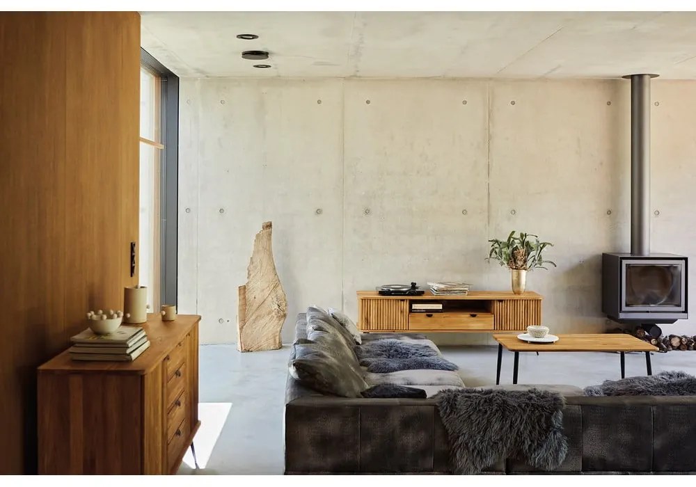 Tavolino in rovere naturale 60x110 cm Kula - The Beds