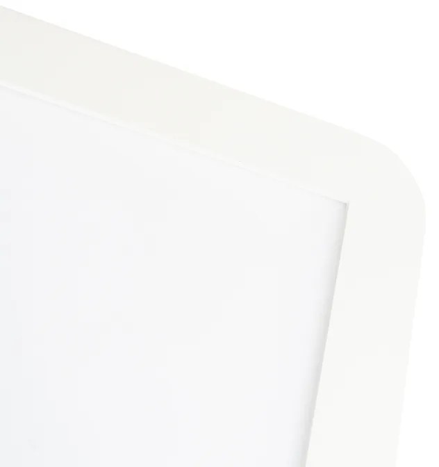 Plafoniera bianca 40 cm quadrata con LED dimmerabile a 3 livelli IP44 - Steve