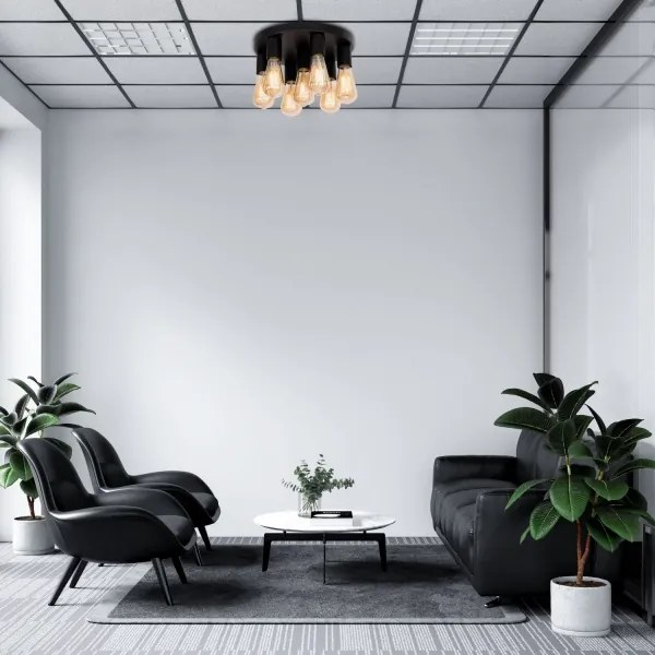 Faretto FILO 7xE27/60W/230V nero