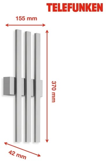 Telefunken 313304TF - Applique a LED da esterno 3xLED/4W/230V IP44