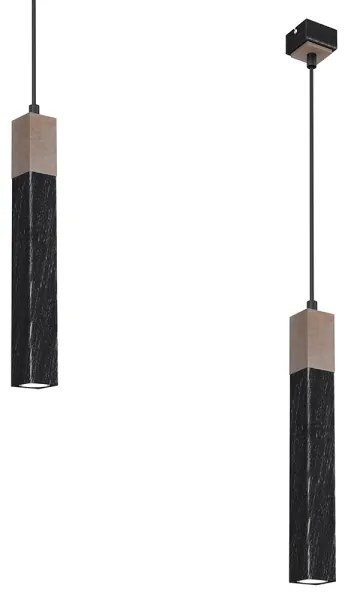 Lampadario su corda  SOLO 1xGU10/MR11/40W/230V nero