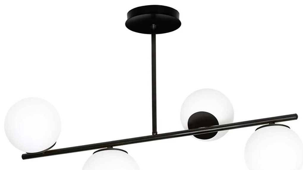 Plafoniera Contemporaneo Shiva Acciaio Nero 4 Luci E14 Ip20