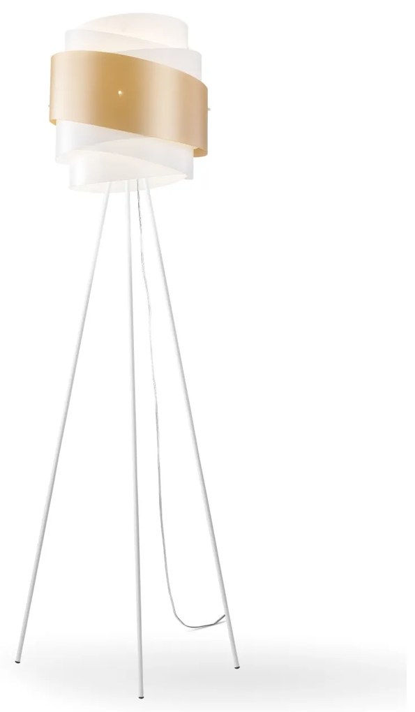 Piantana Moderna 3 Piedi Bea Polilux ® New Gold E Metallo 1 Luce E27