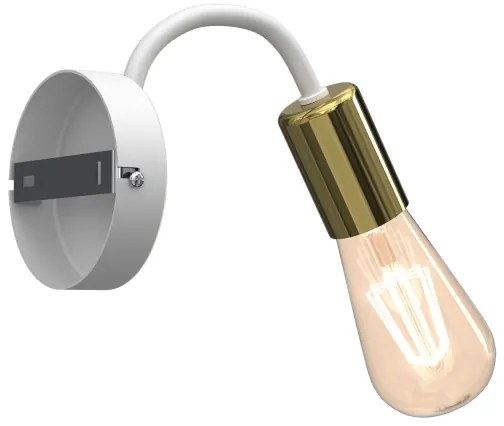 Lampada da parete DOW 1xE27/60W/230V bianco/oro