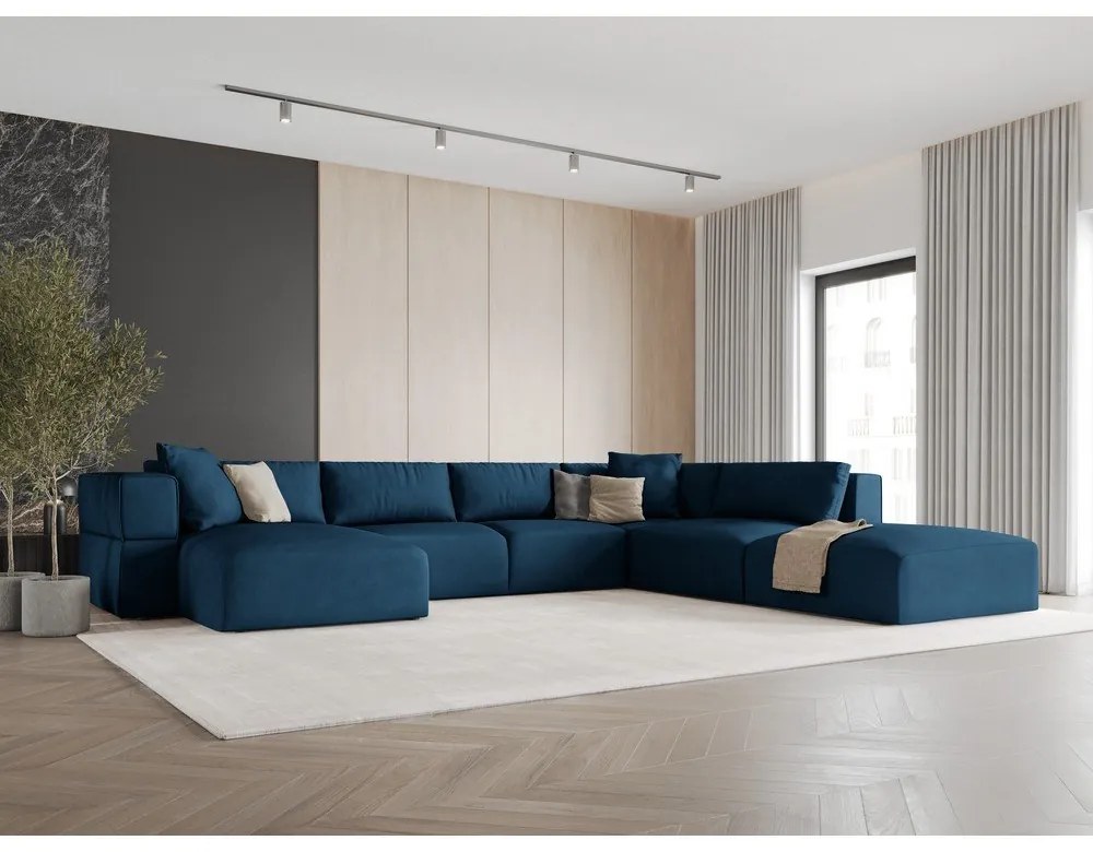 Angolo blu Divano a U, angolo destro Esther - Milo Casa