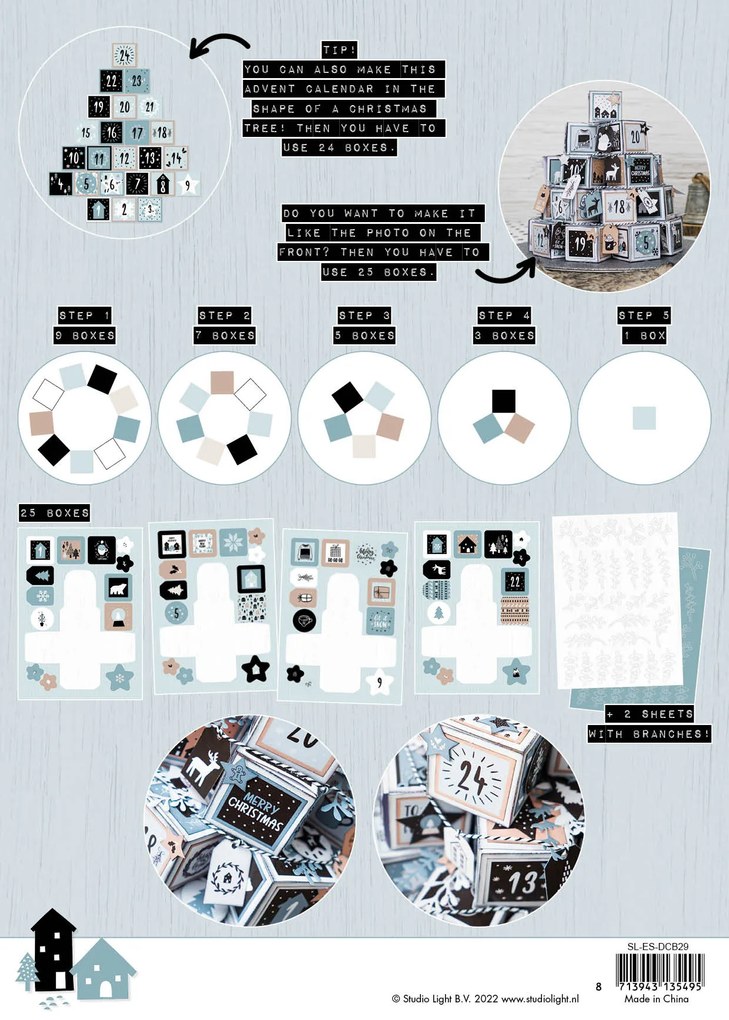 Calendario dell'Avvento con immagini da staccare - Natale nordico