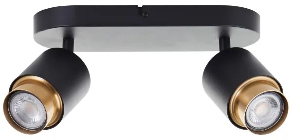 Brilliant - Faretto LED COVELO 2xGU10/5W/230V nero/oro