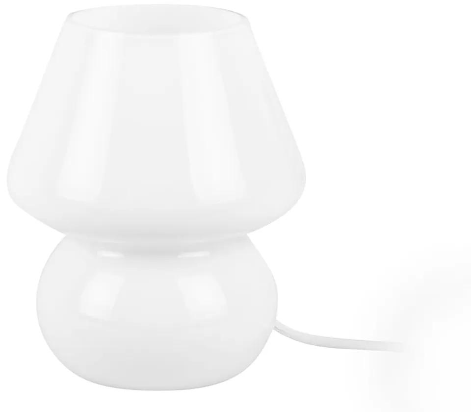 Lampada da tavolo in vetro bianco Vetro, altezza 18 cm - Leitmotiv
