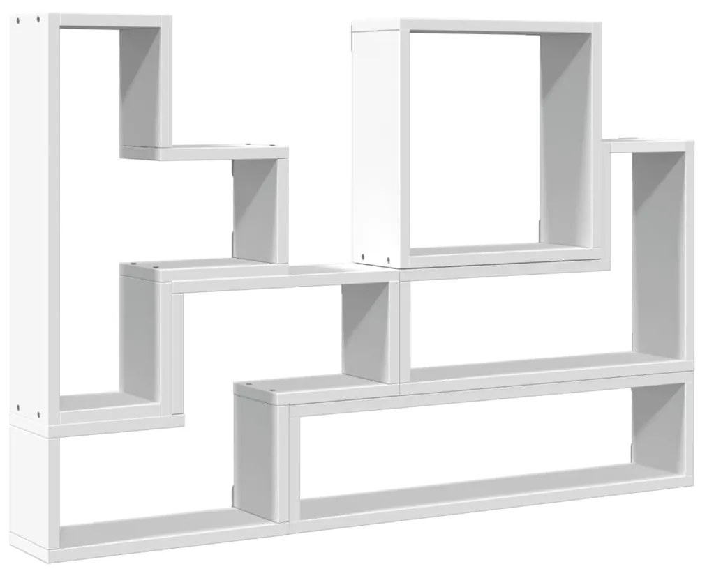 Scaffale a parete bianco 90x12x64 cm in legno multistrato