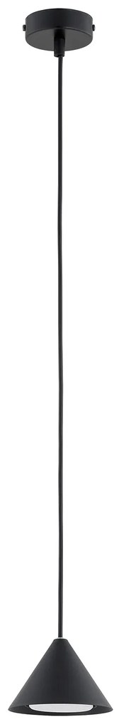 Sospensione Minimal Skadi 1 Luce In Acciaio Nero