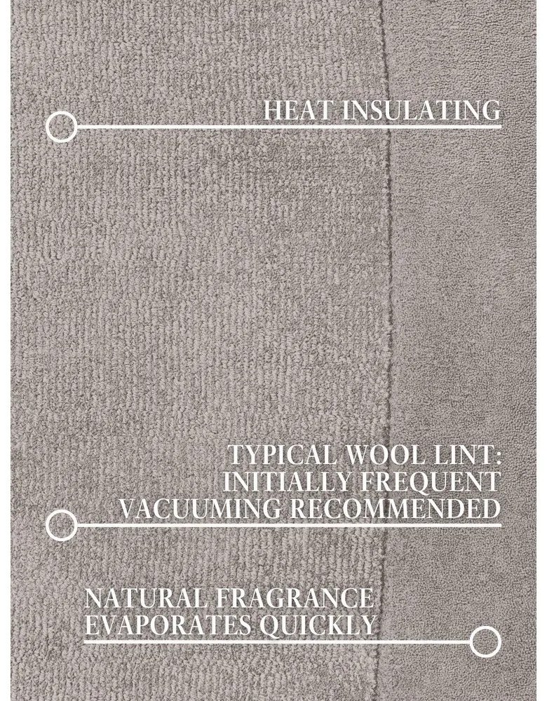 Tappeto rotondo grigio in misto lana tessuto a mano ø 160 cm Kari Organic – Villeroy&amp;Boch