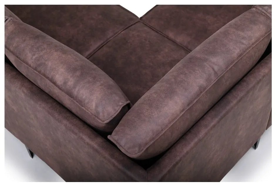 Divano angolare in similpelle marrone (angolo destro) Copenhagen - Scandic