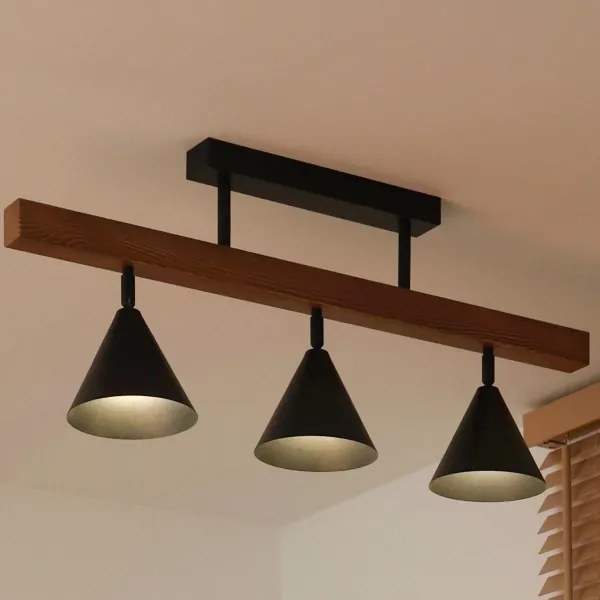 Duolla - Plafoniera IRONLINE 3xG9/3W/230V pino rovere/nero