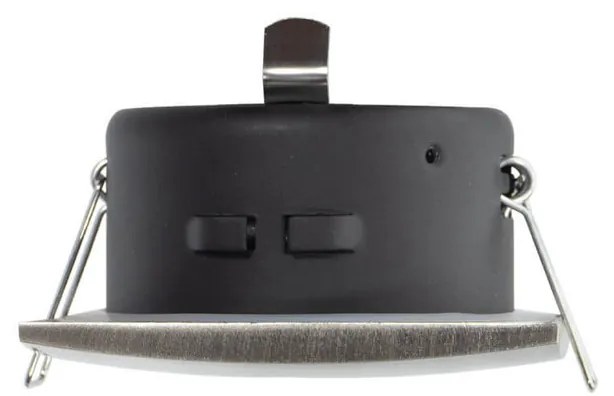 Portafaretto IP65 Quadrato da Incasso per GU10 Foro Ø70mm Acciaio Inox