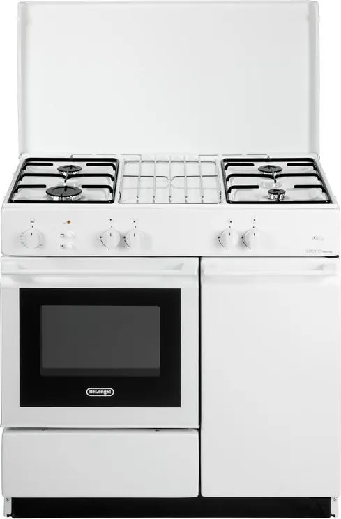 Cucina a gas con forno DE'LONGHI SGGW 854 N EDM bianca L 86 x P 50 cm
