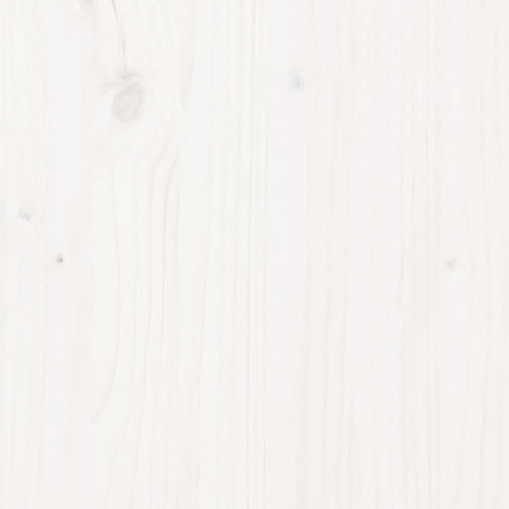 Giroletto bianco in legno massello di pino 90x190 cm single