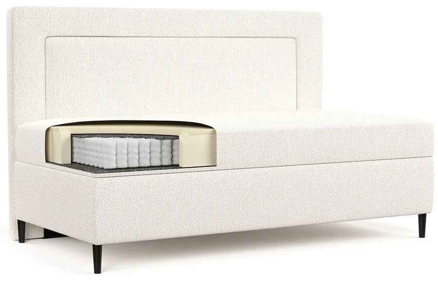 Letto singolo imbottito crema 100x200 cm Alba - Maison de Rêve