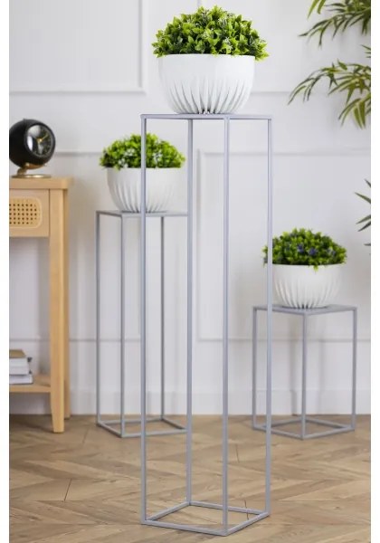 Portafiori 100x24 cm grigio