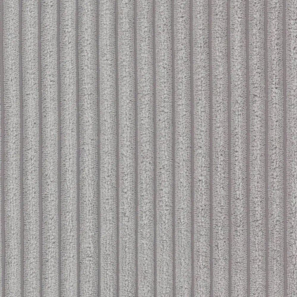 Divano angolare in velluto a coste grigio chiaro (angolo sinistro/U) Ariella - Ropez