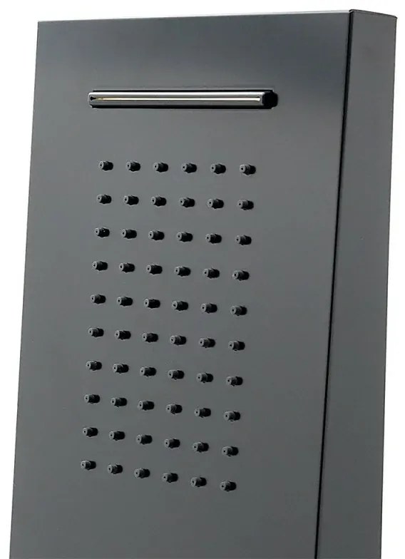 Set doccia da incasso con soffione a sbalzo 22x50 cm nero opaco Lotus