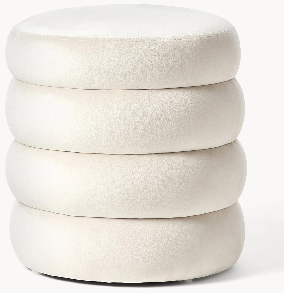 Pouf imbottito in velluto Alto