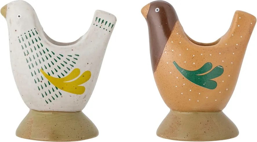 Candelieri in gres in set di 2 pezzi Reem - Bloomingville