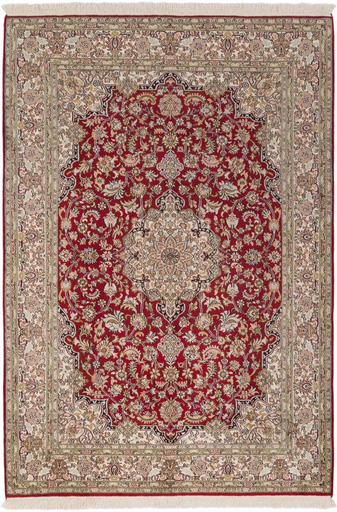 Cashmere Silk Tappeto orientale 190 x 130 (Indian) Annodato A Mano