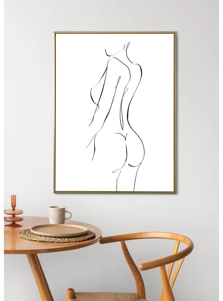 Poster in bianco e nero , 45,4 x 65,4 cm Female - WOOOD