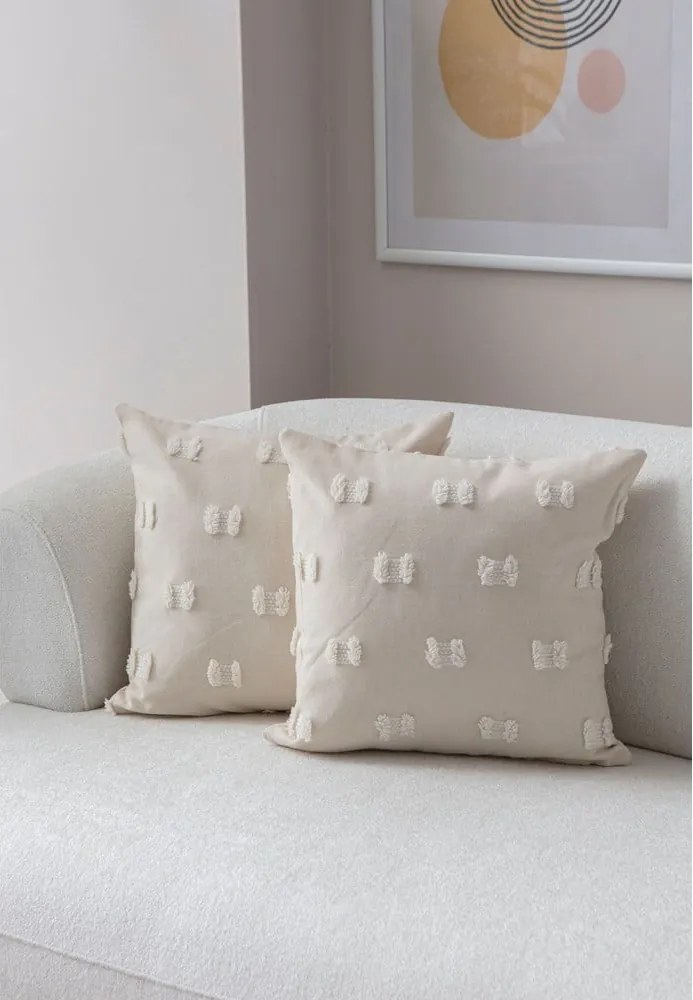 Federe decorative in set 2 pz 43x43 cm Tuffet – Mioli Decor