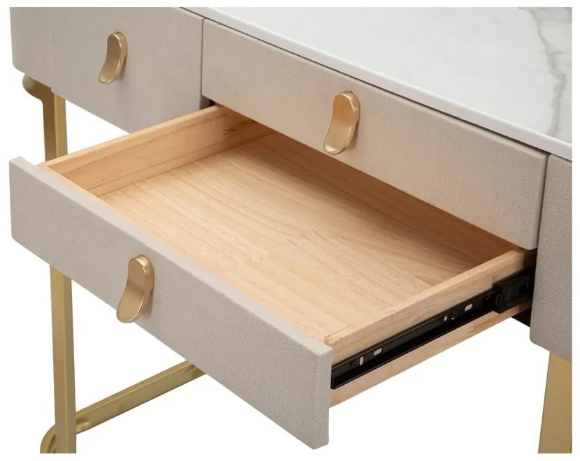 Consolle in beige-oro 40x100 cm Beauty - Mauro Ferretti