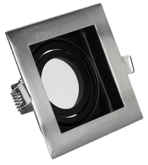 Portafaretto Quadrato da Incasso GU10 Foro 90x90mm Orientabile