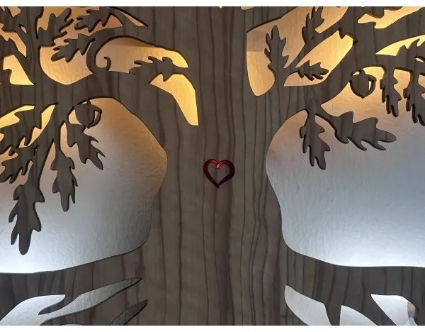 Li-Go 5747/DUB2 - Lampada decorativa da parete LED/10W/230V 45x55 cm rovere