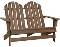 Sedia 2 Posti da Giardino Adirondack in Abete Massello Marrone 315901