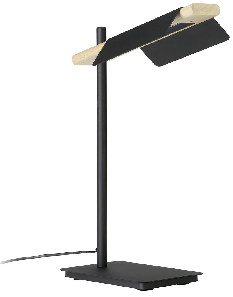 Lampada Da Tavolo Contemporanea Ermua Acciaio Nero Luce Led Integrato 4,5W