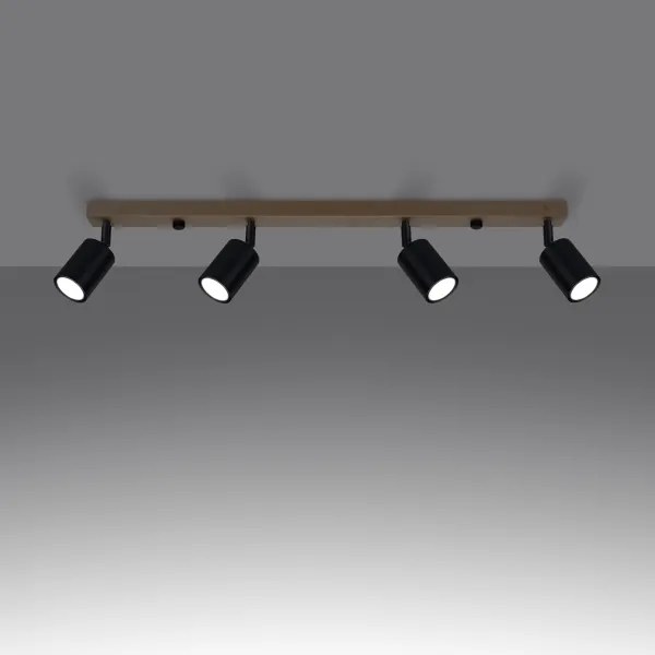 Sollux SL.1294 - Faretto VERDO 4xGU10/10W/230V nero