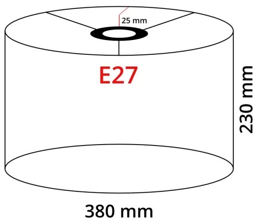 Eglo 32482 - Paralume universale TUNJA per portalampada E27 Ø 38 cm, bianco