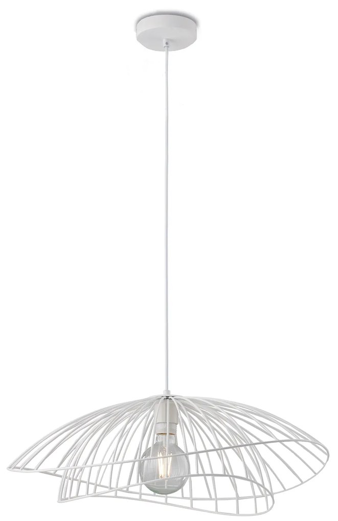 Sospensione Contemporanea Adelaide In Metallo Bianco 1 Luce E27