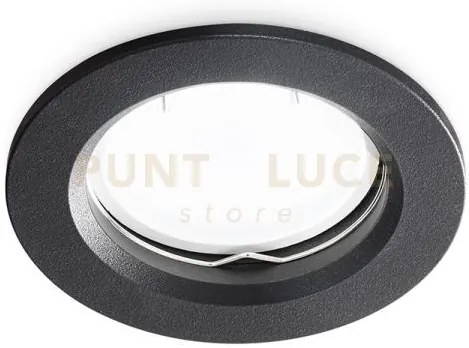 Gfa222- faretto da incasso in alluminio colore nero 1 luce attcco g...