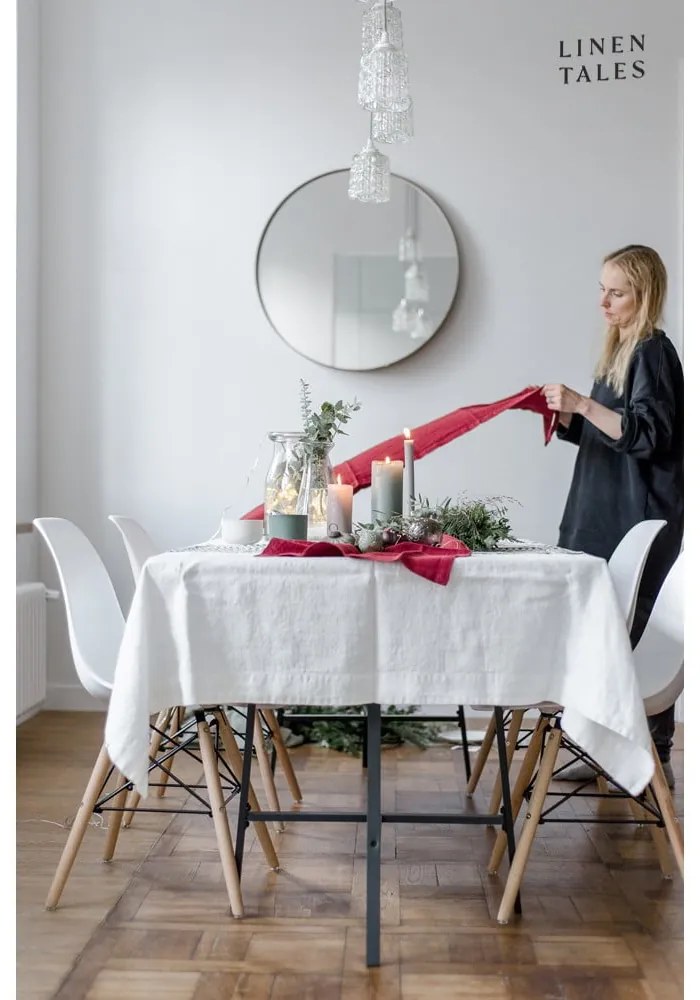 Tovaglia di lino 140x140 cm White - Linen Tales