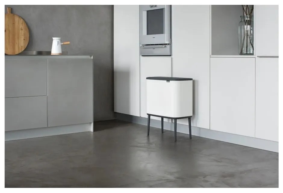 Cestino per la spazzatura in acciaio bianco per raccolta differenziata/touch 33 l Bo Touch Bin – Brabantia