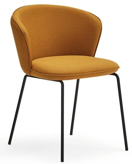 Set di sedie da pranzo color senape in imbottito 2 pz Add – Teulat