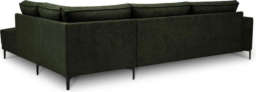 Divano angolare verde (con penisola a destra/a L) con rivestimento in ciniglia Copenhagen – Scandic